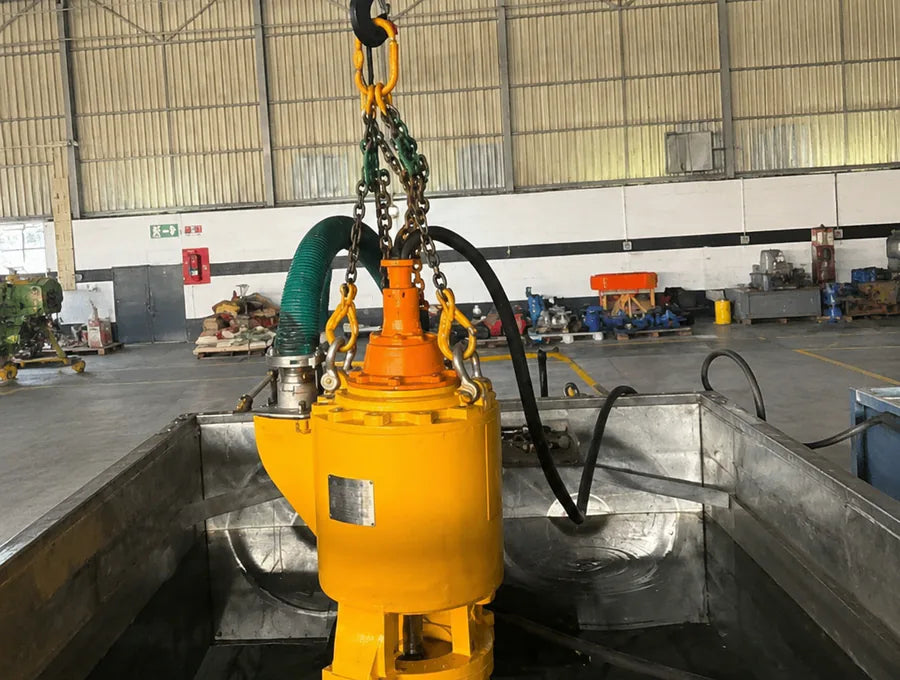 Submersible pump being tested in the BizAfrika workshop